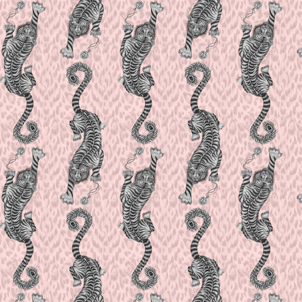 Tigris Wallpaper - Pink - by Emma J Shipley