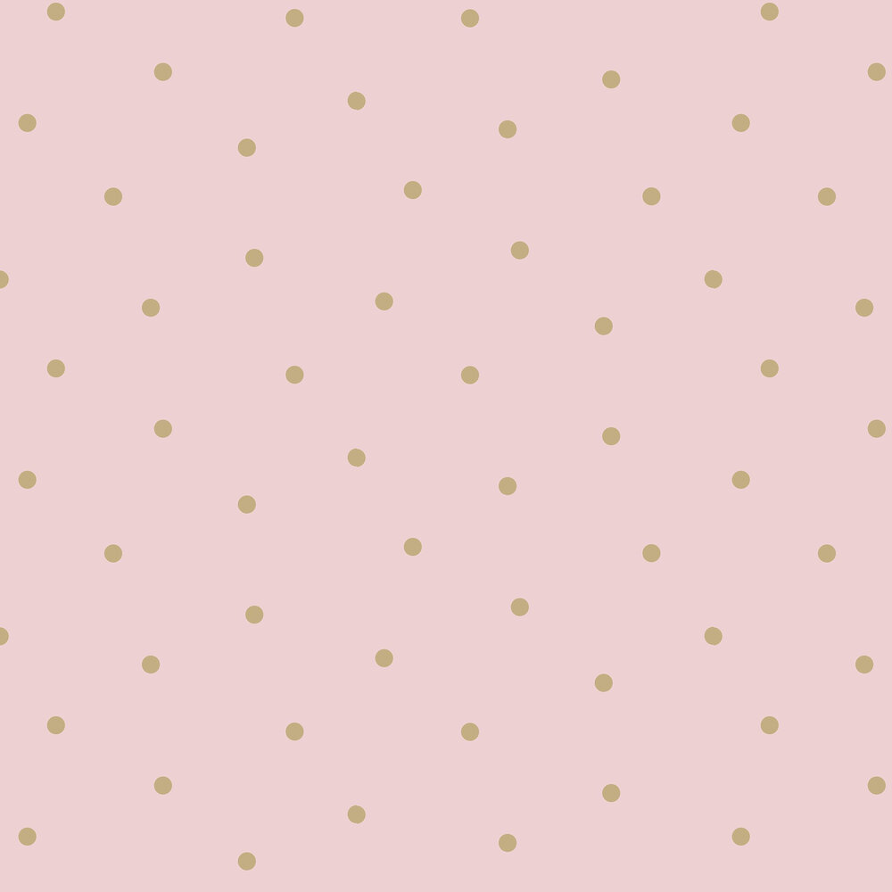 Dotty Wallpaper - Pink and Gold - by Albany