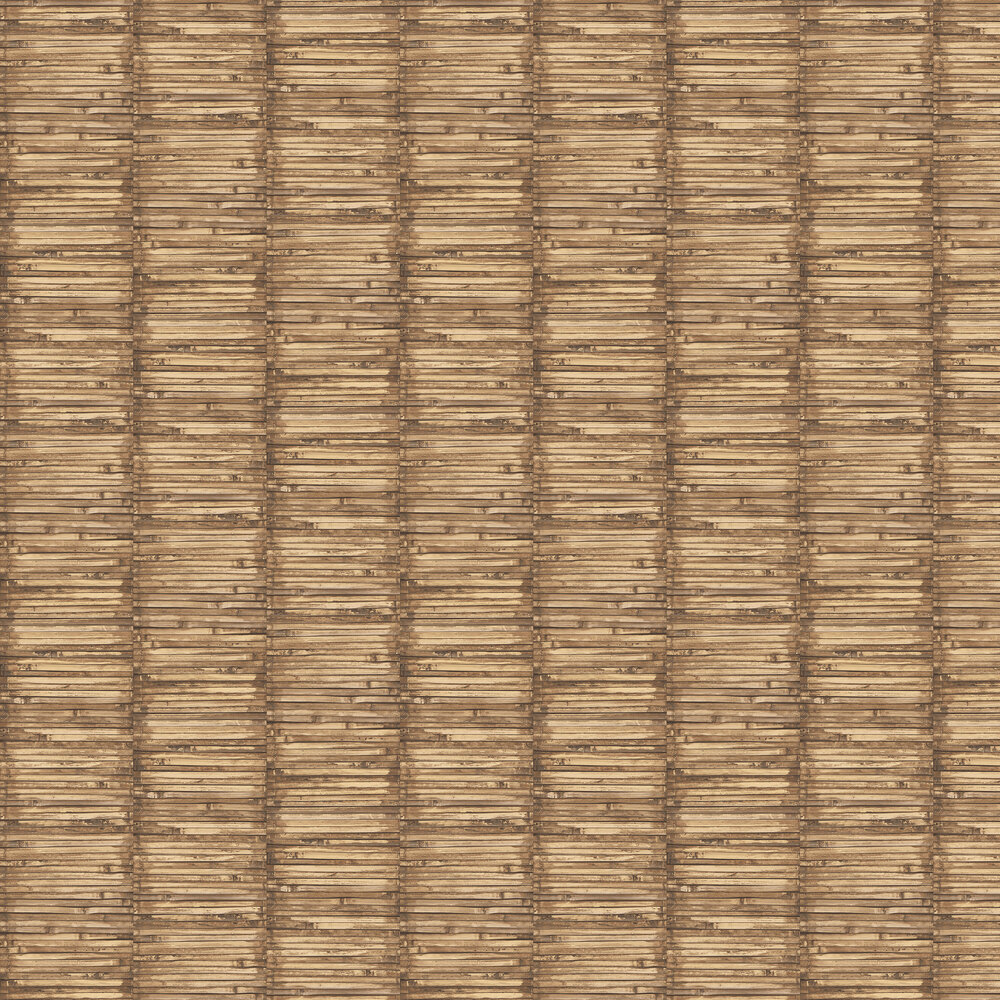 Bamboo Wall Wallpaper - Brown - by Galerie