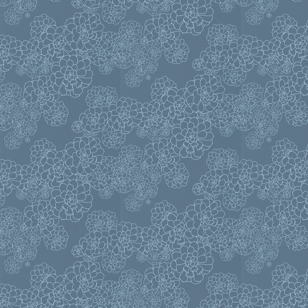 Aeonium Wallpaper - Blue Blood - by Paint & Paper Library