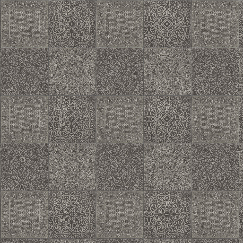 Bazaar Wallpaper - Pewter - by Cole & Son