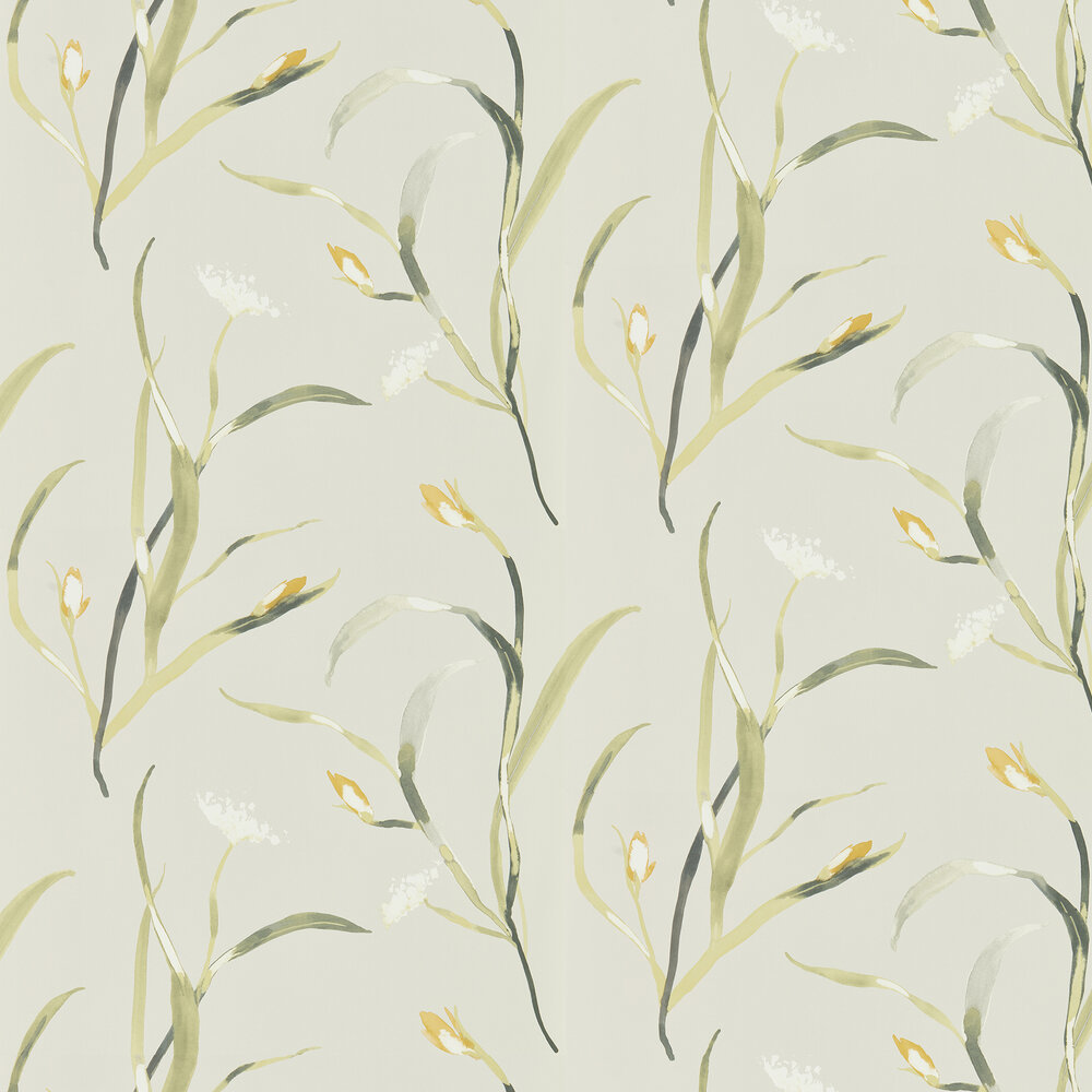 Saona Wallpaper - Ochre / Linen - by Harlequin