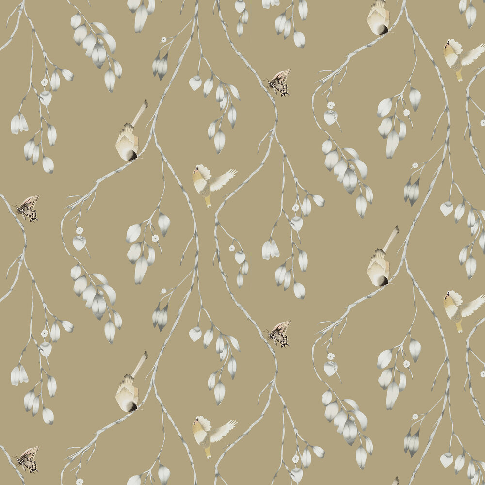 Iyanu Wallpaper - Linen / Blush - by Harlequin