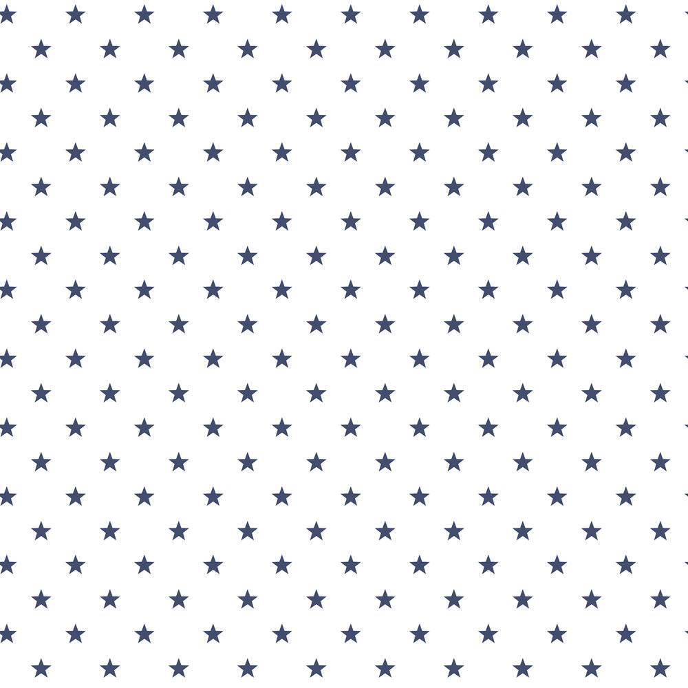 Stars Wallpaper - White / Navy - by Galerie