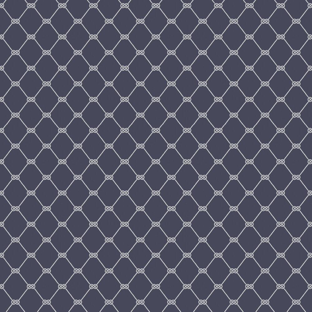 Nautical Knot Wallpaper - Navy - by Galerie