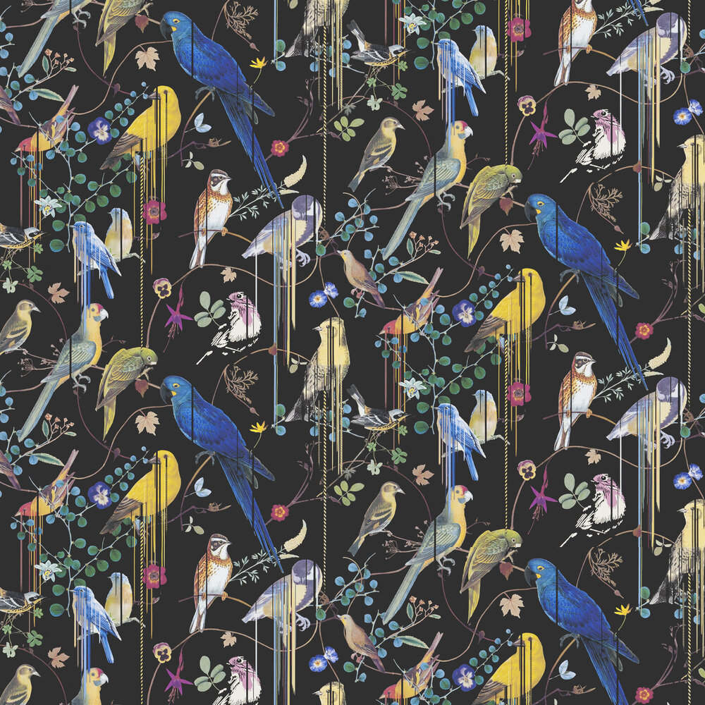 Birds Sinfonia Wallpaper - Crepuscule - by Christian Lacroix