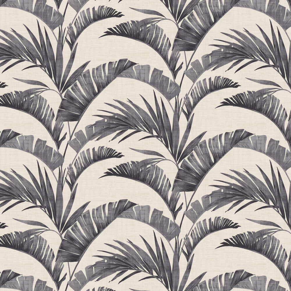 Banana Palm Wallpaper - Charcoal - by Arthouse