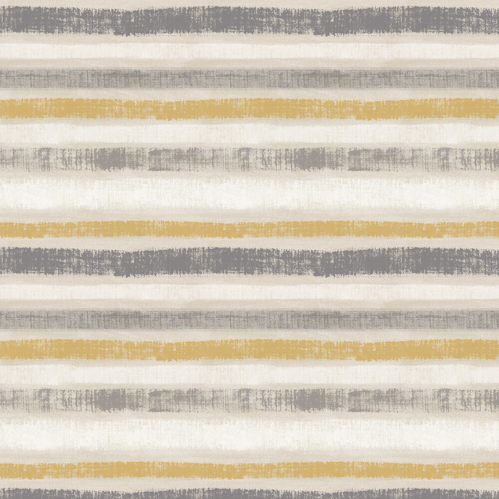 Painted Stripe Wallpaper - Ochre - by Arthouse