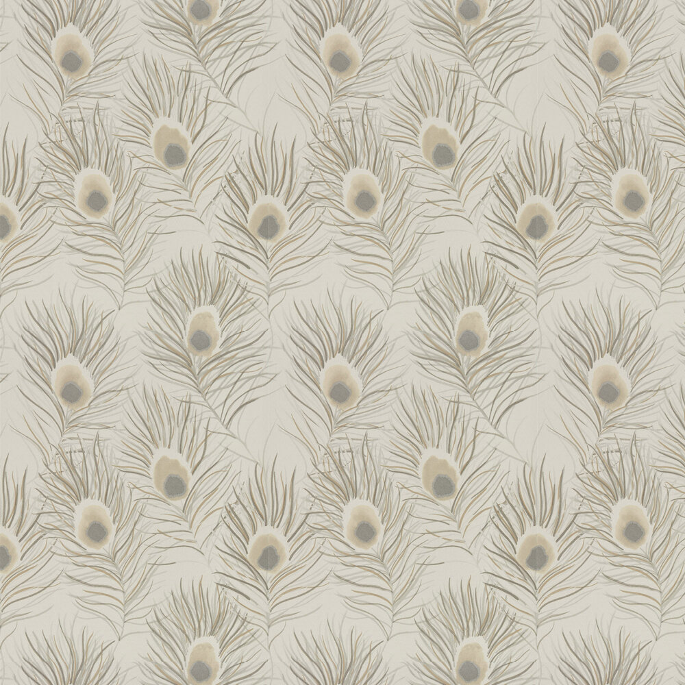 Orlena Wallpaper - Putty/Silver - by Harlequin
