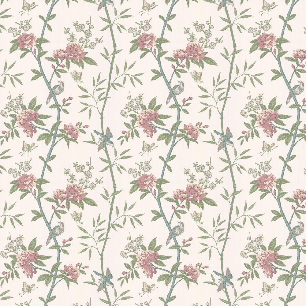 Peony & Blossom Wallpaper - Vintage - by G P & J Baker