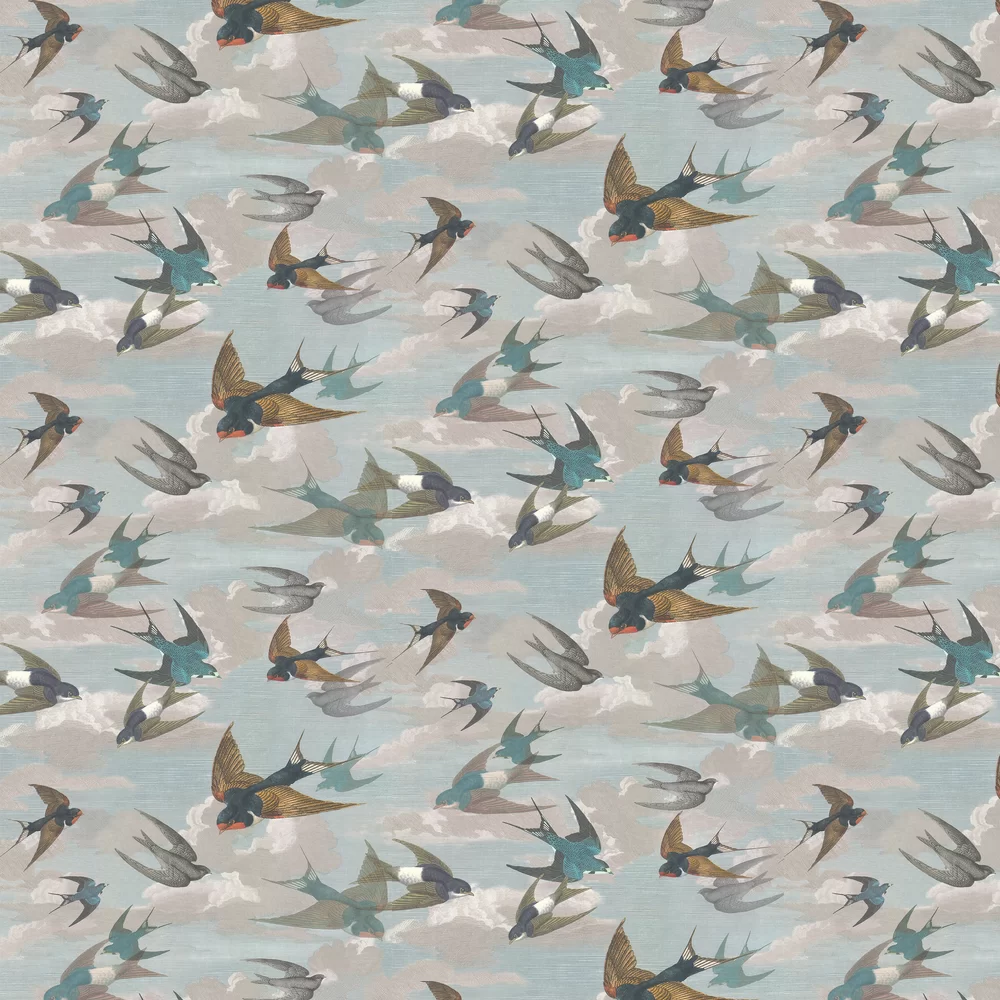 Chimney Swallows by Designers Guild - Sky Blue - Wallpaper : Wallpaper ...