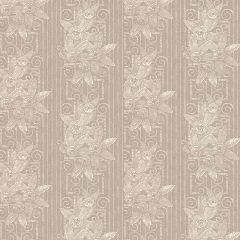 Fleur Moderne Wallpaper - Pearl Grey - by Ralph Lauren