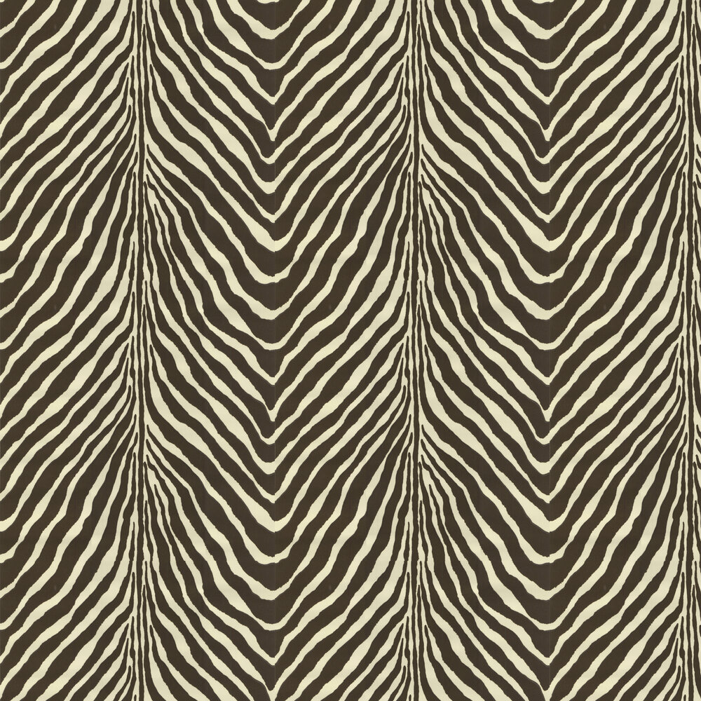 Bartlett Zebra Wallpaper - Chocolate - by Ralph Lauren