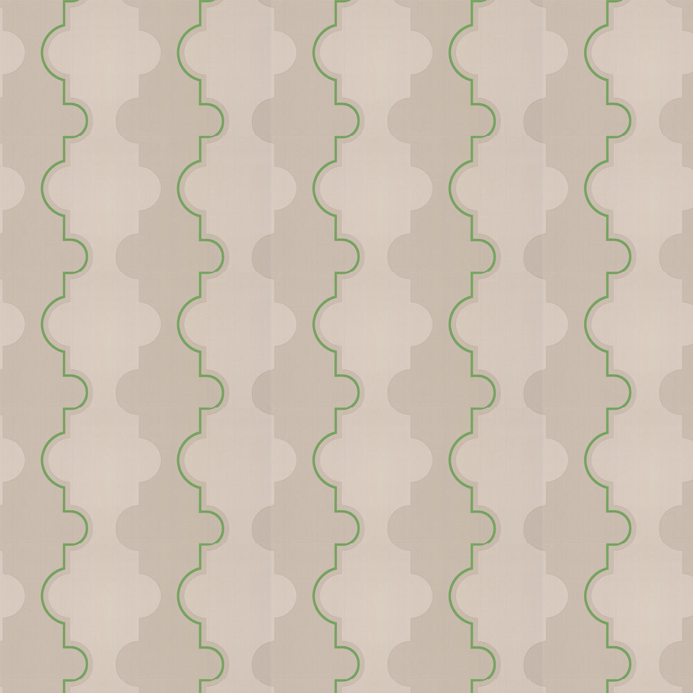 Jigsaw Stripe Wallpaper - Green - by Barneby Gates