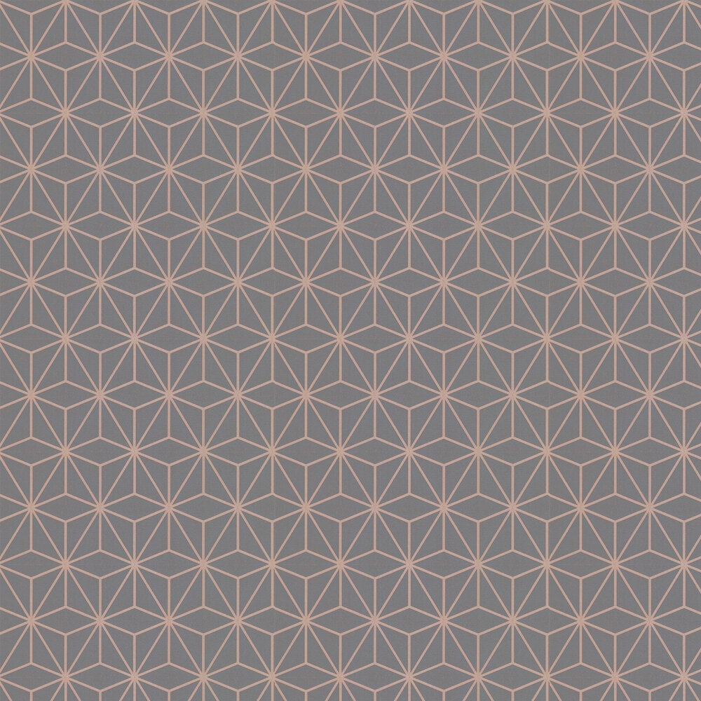 Pulse Star Geo Wallpaper - Charcoal - by Albany