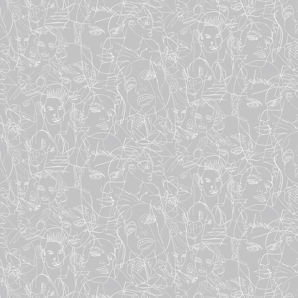 Gouache Wallpaper - Steel - by Jean Paul Gaultier