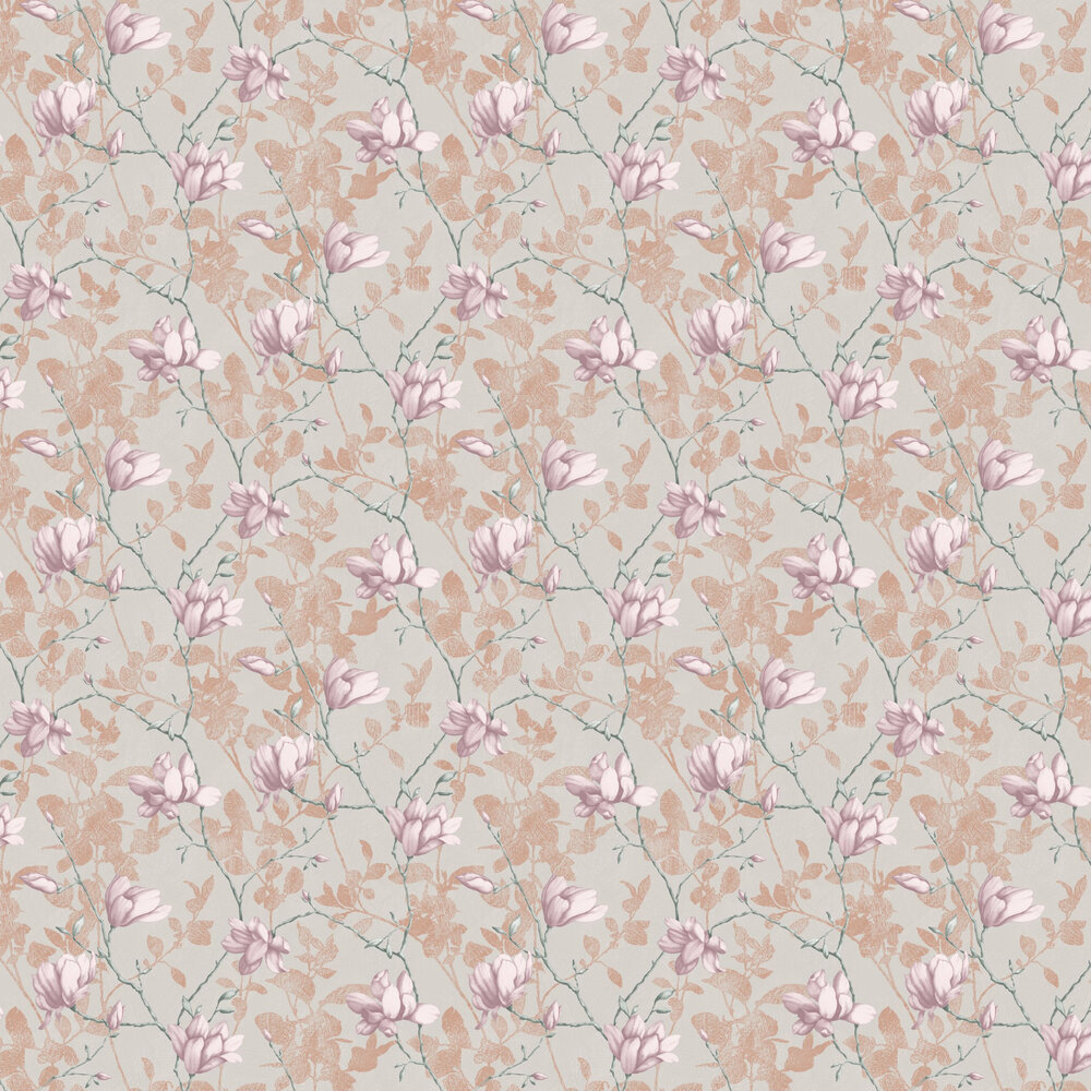 Lilly Tree Wallpaper - Brown - by Boråstapeter