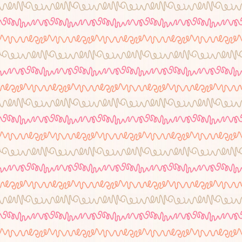 Wiggles Wallpaper - Pink - by Villa Nova