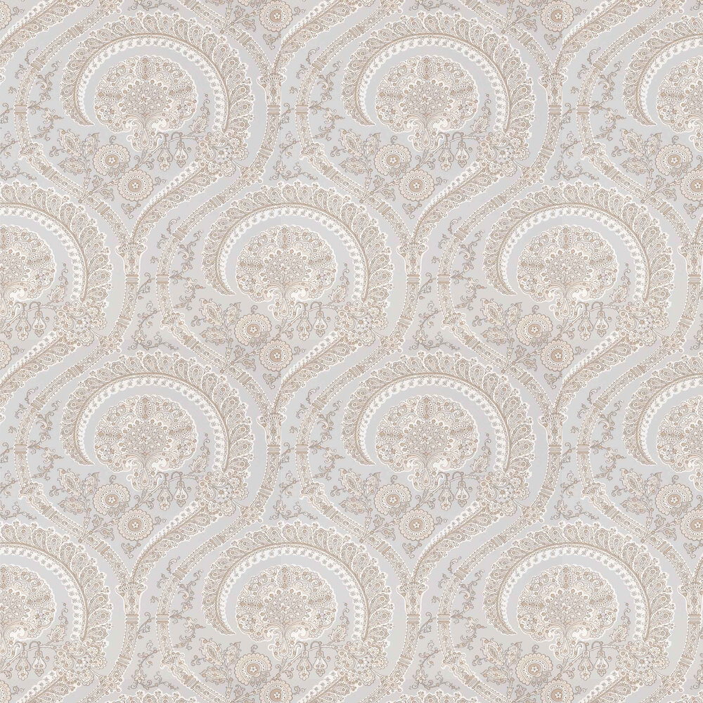 Les Indiennes Wallpaper - Grey  - by Nina Campbell