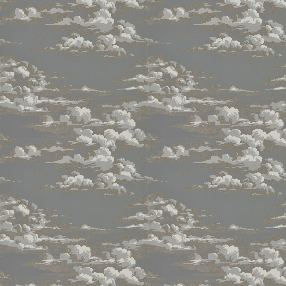 Silvi Clouds Wallpaper - Taupe Grey - by Sanderson