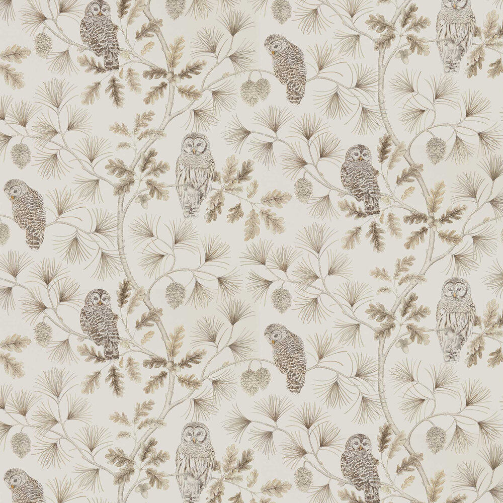 Owlswick Wallpaper - Linen - by Sanderson