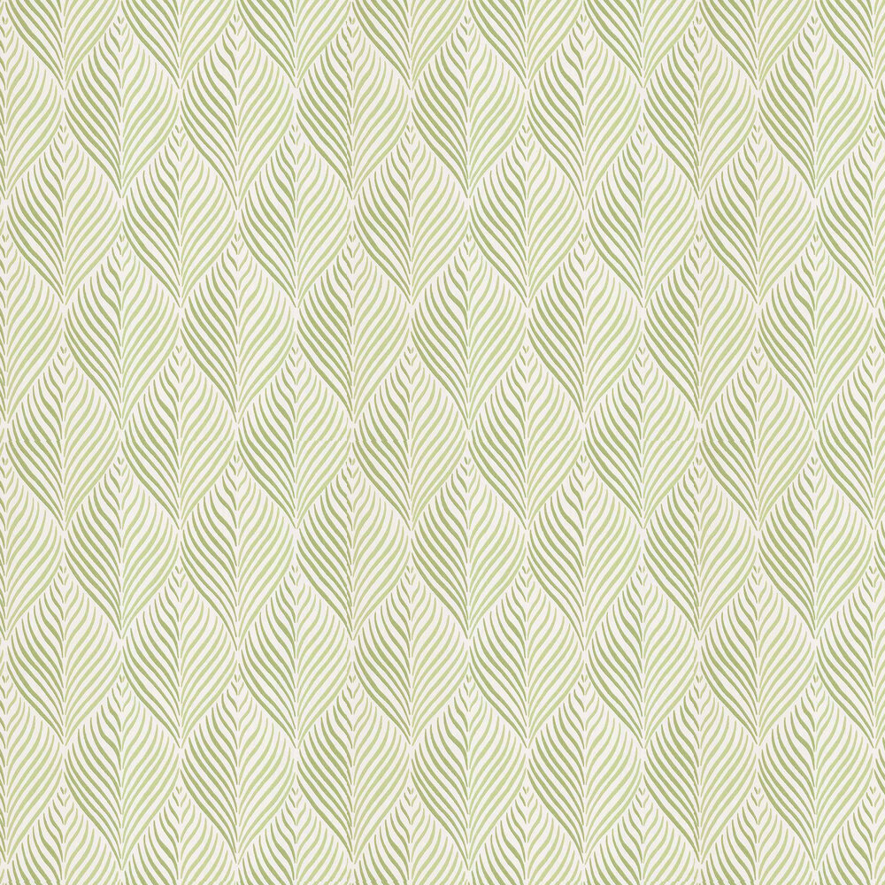Bonnelles Wallpaper - Green/ Ivory - by Nina Campbell