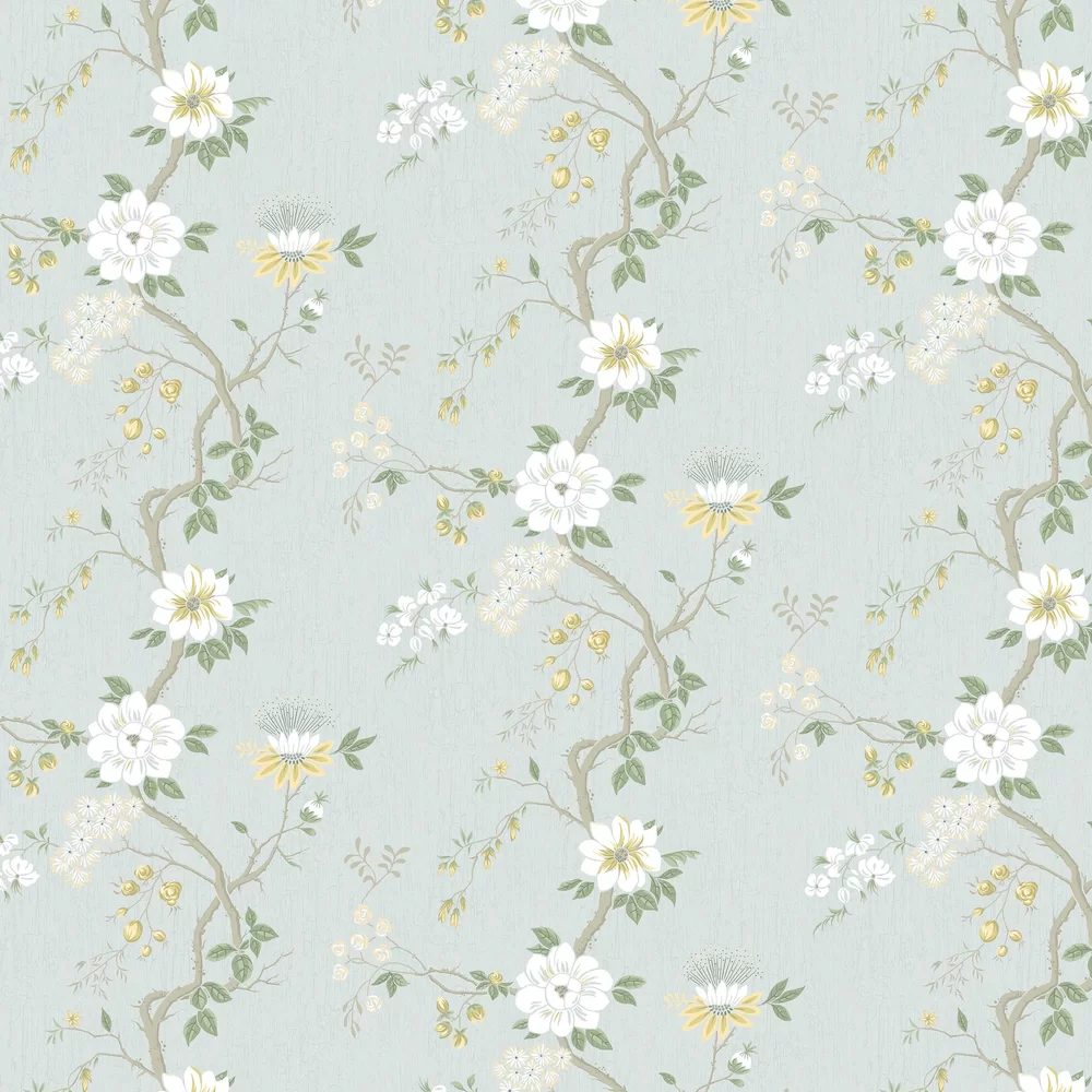 Camellia by Cole & Son - Lemon / Sage - Wallpaper : Wallpaper Direct