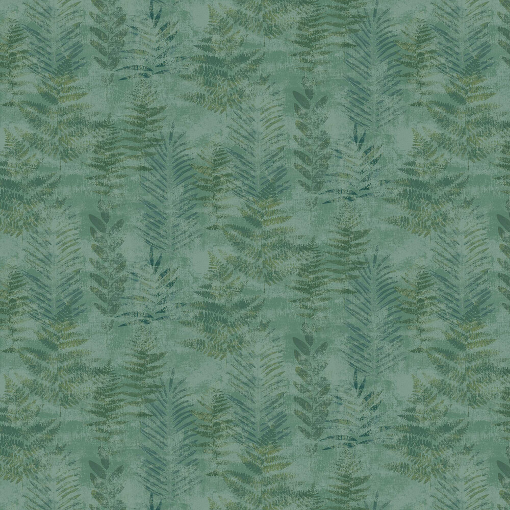 Fern Wallpaper - Green - by Galerie