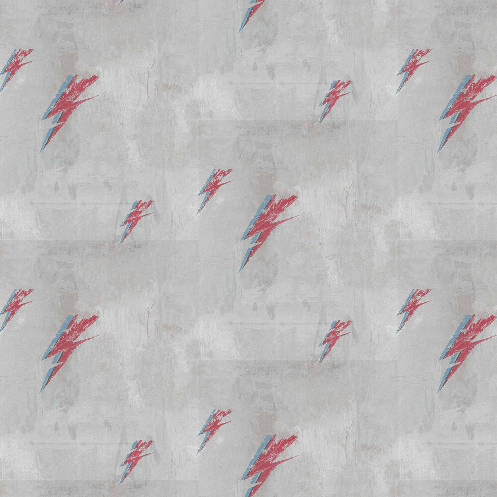 Bolt from Mars Wallpaper - Red / Natural - by Barneby Gates
