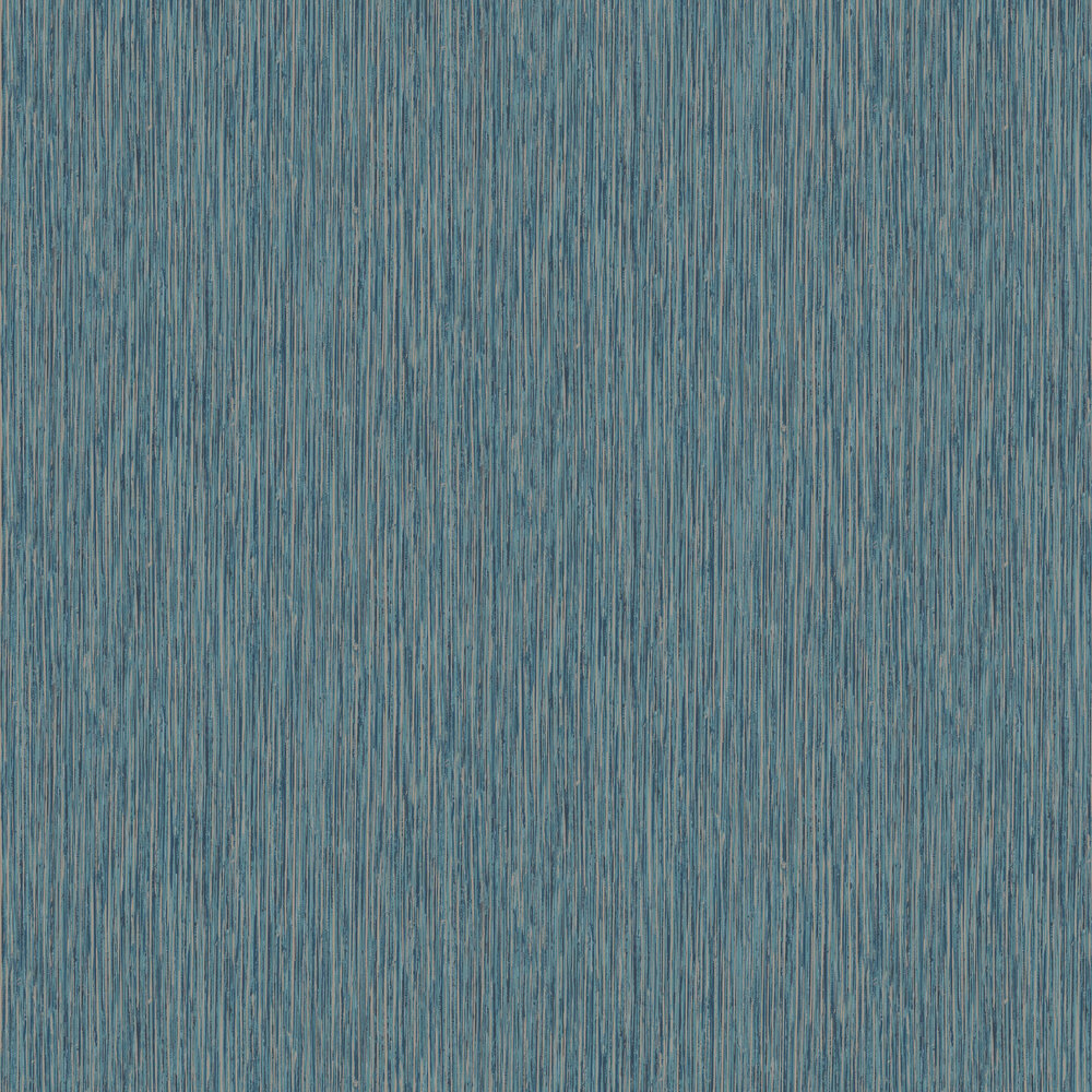 Vertical Grasscloth Effect Wallpaper - Blue and Copper - by Albany