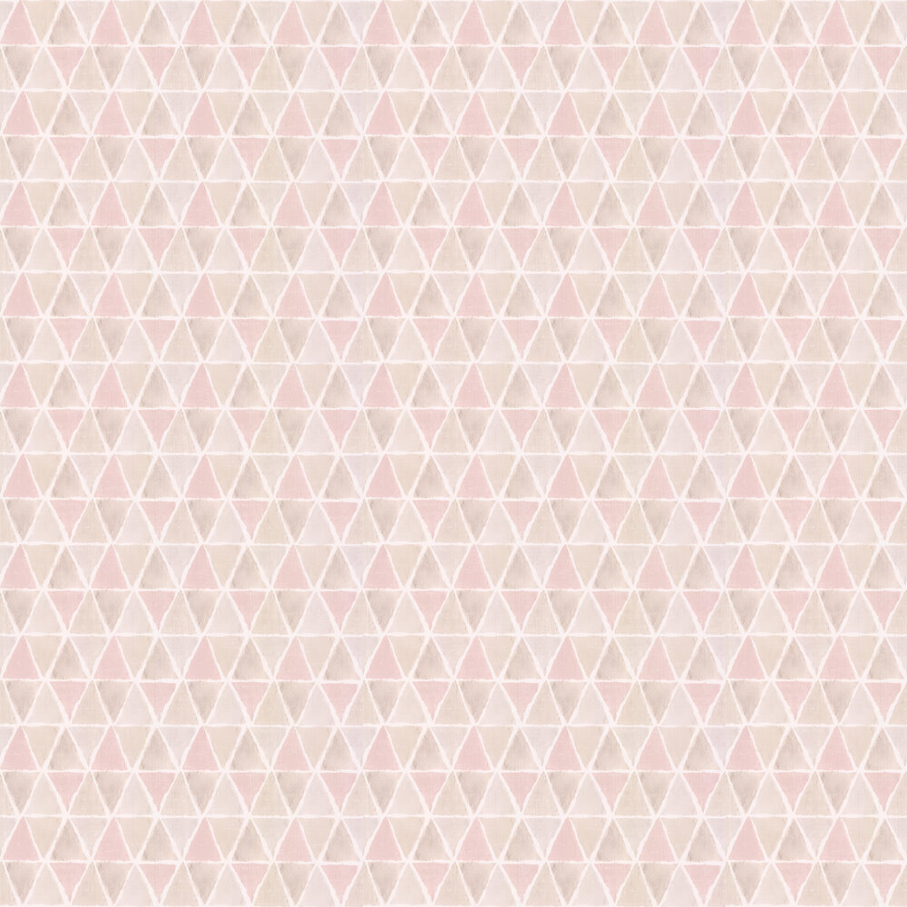 Triangle Tile Wallpaper - Pink / Brown / Grey - by Galerie