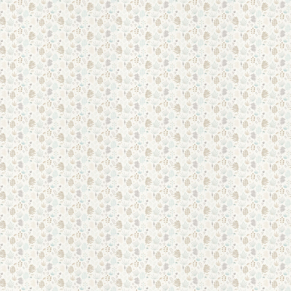 All Over Jungle Wallpaper - Brown & Blue - by Casadeco