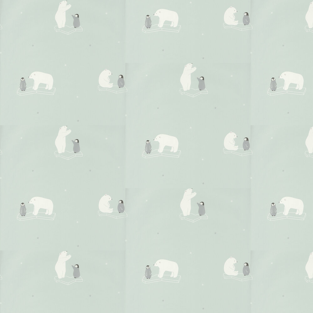 Polar Wallpaper - Aqua - by Casadeco