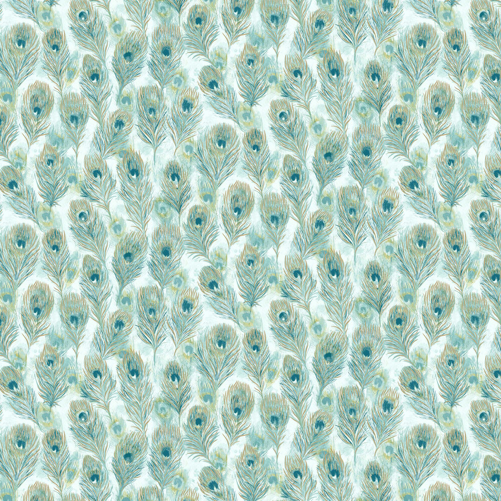 Pinion Wallpaper - Teal - by Albany