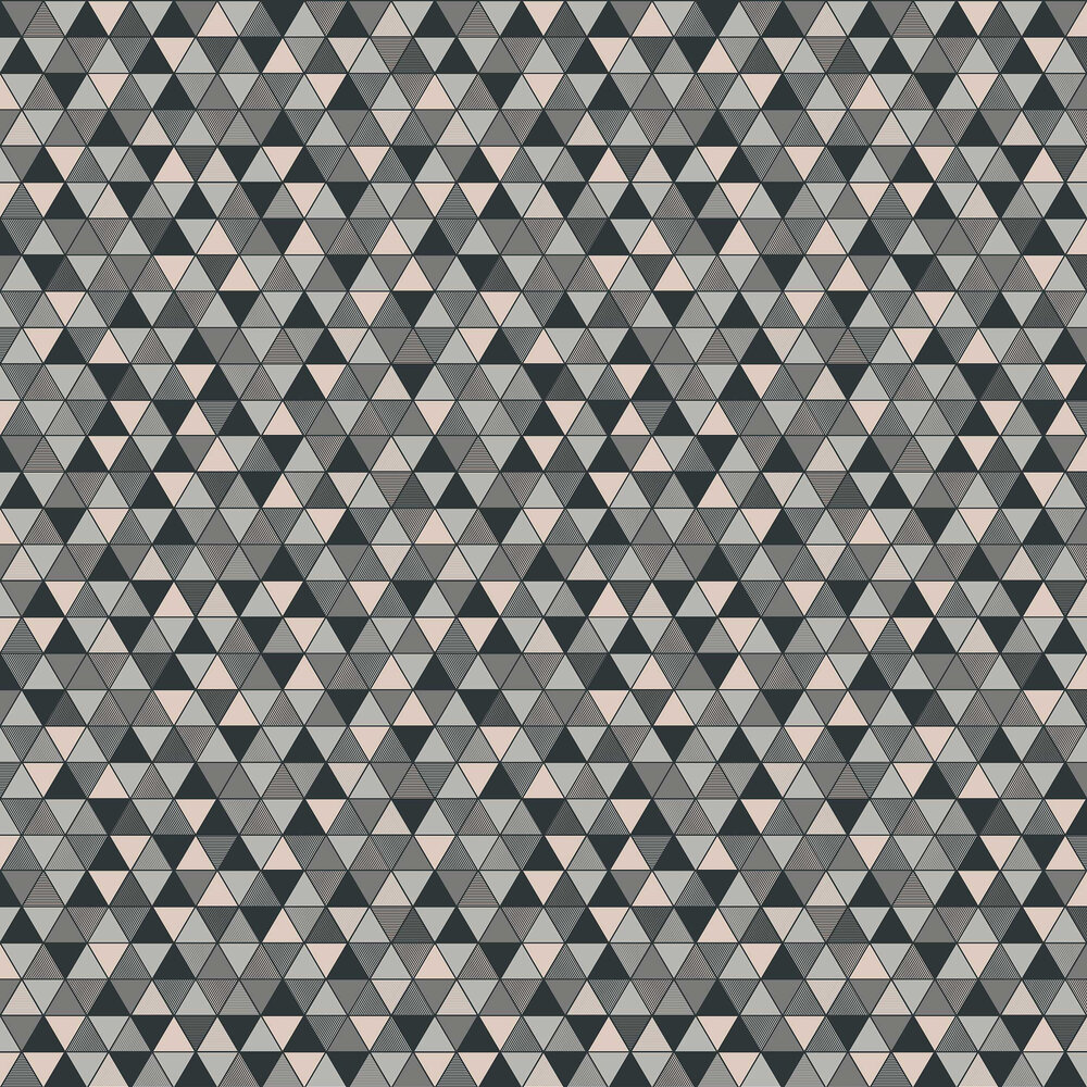 Triangular Wallpaper - Grey, Black and Silver - by Engblad & Co