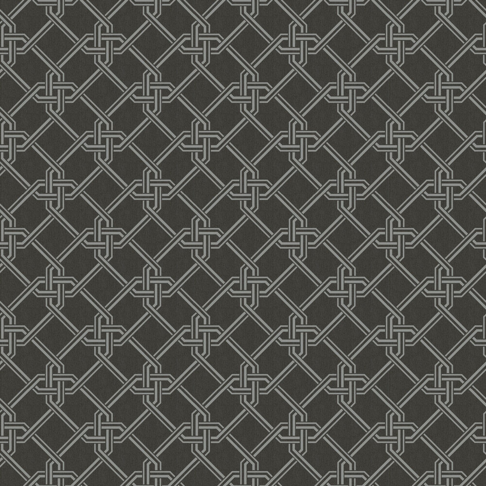 Gianni Foil Wallpaper - Black / Silver - by Arthouse