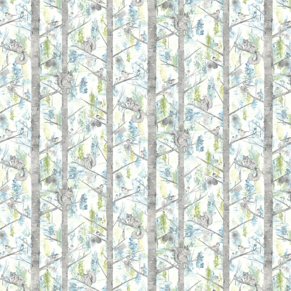 Grizedale Wallpaper - Teal - by Albany
