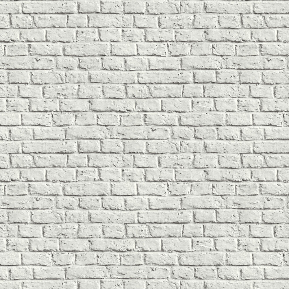 Brick Wall Wallpaper - White - by Metropolitan Stories
