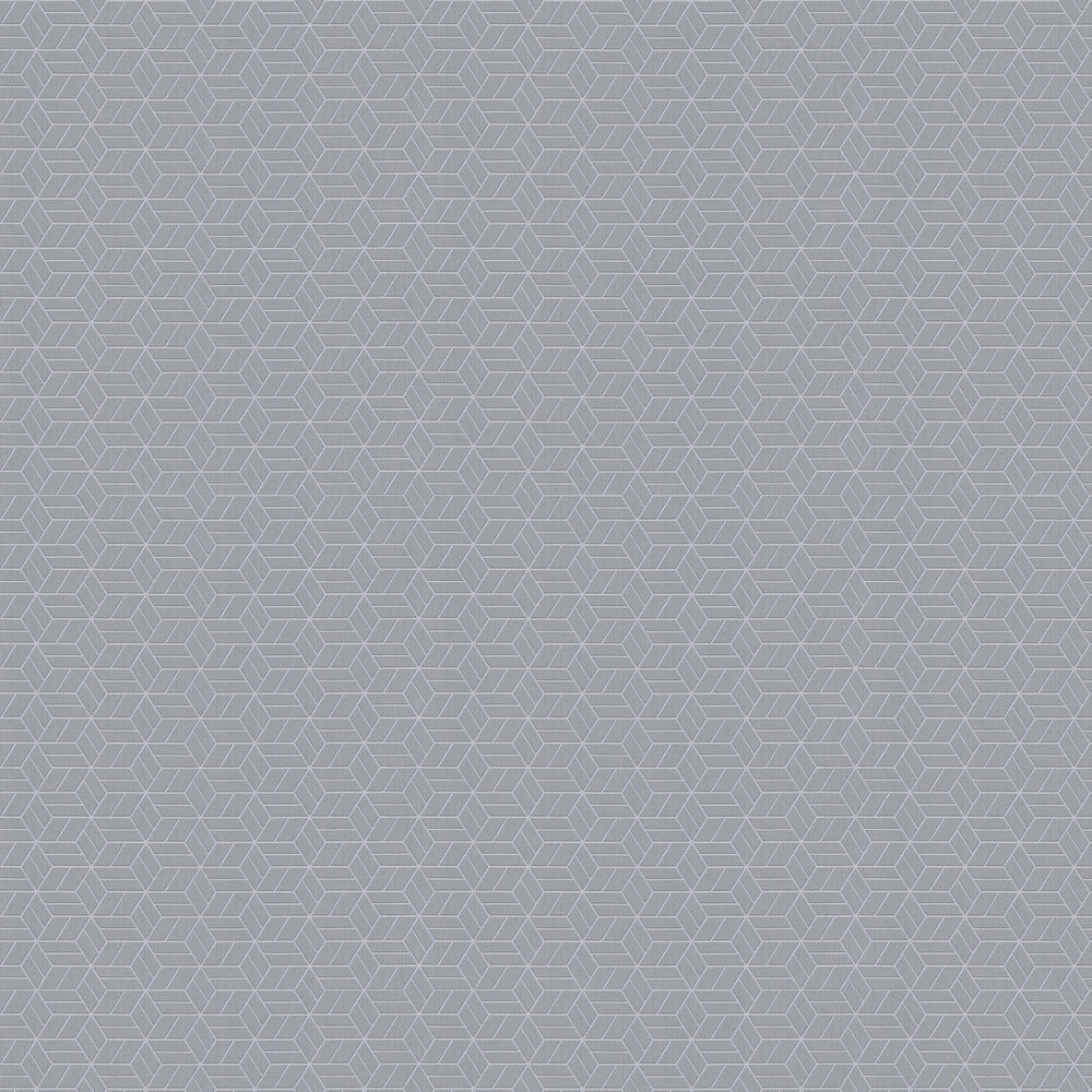 Geo Hexagon Wallpaper - Silver Grey - by Metropolitan Stories