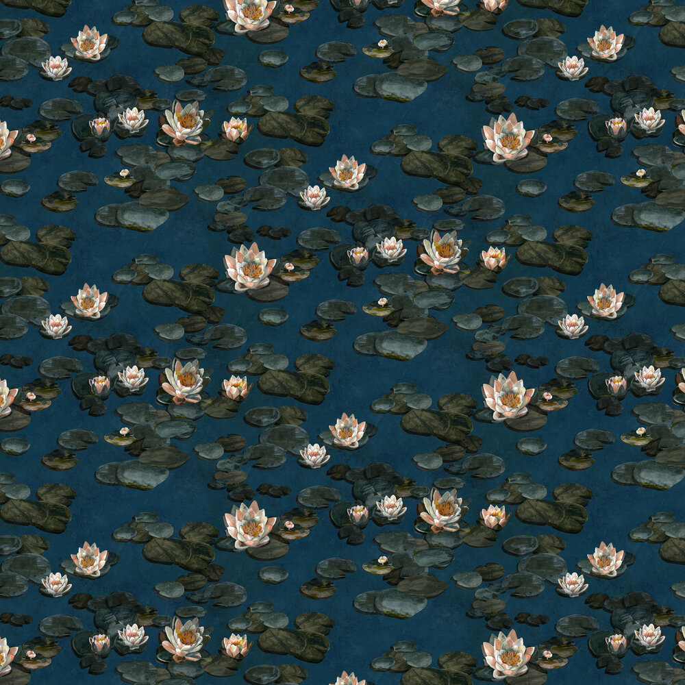 Nenufares Wallpaper - Lagoon - by Coordonne
