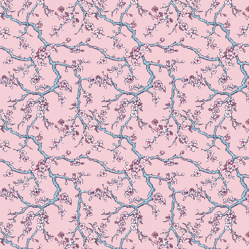 Paravent des Amandiers Wallpaper - Pompadour Pink - by Coordonne