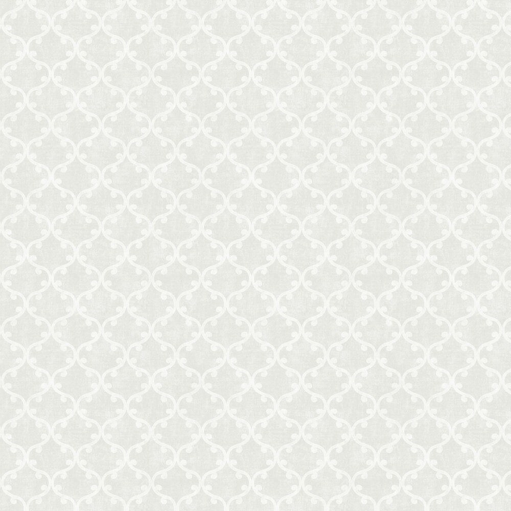 Scroll Geometric Wallpaper - White - by SK Filson