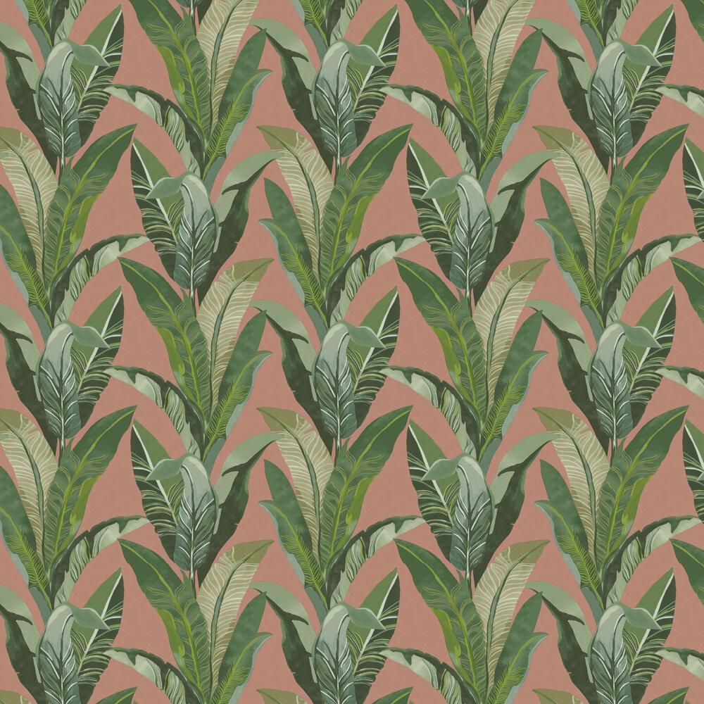 Jungle Palm Wallpaper - Warm Pink - by Eijffinger
