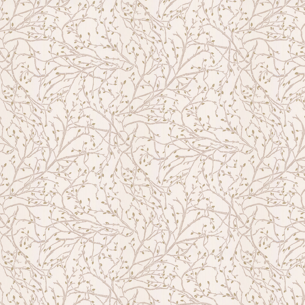Twiggy Wallpaper - Ivory / Stone / Gold - by Osborne & Little