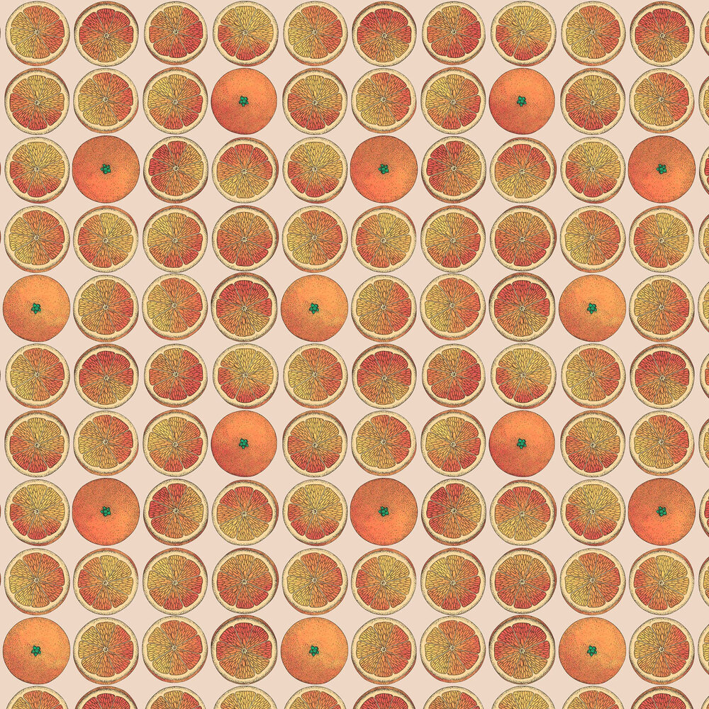Arance Wallpaper - Orange / Stone - by Cole & Son