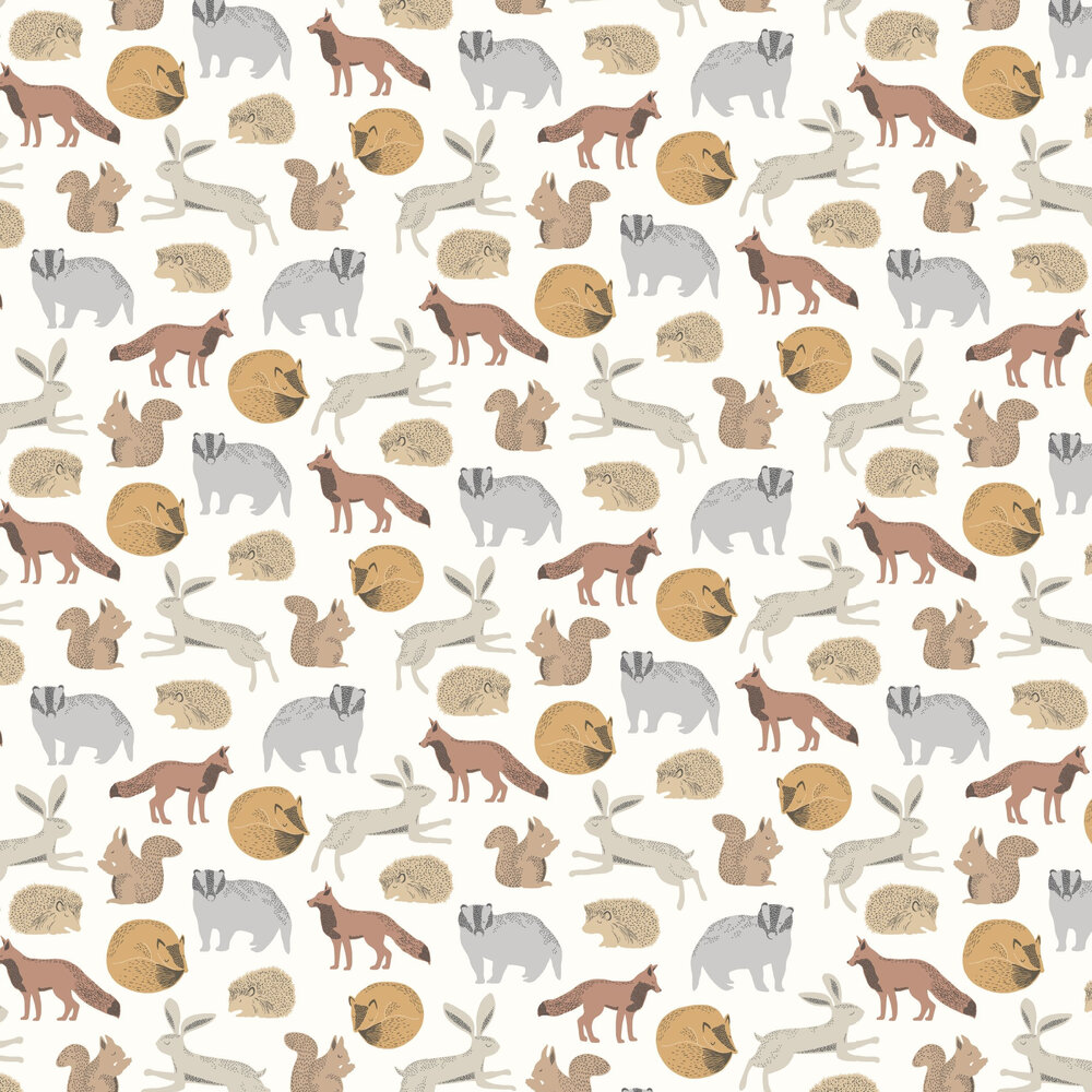 Forest Animals by Eijffinger - Brown - Wallpaper : Wallpaper Direct