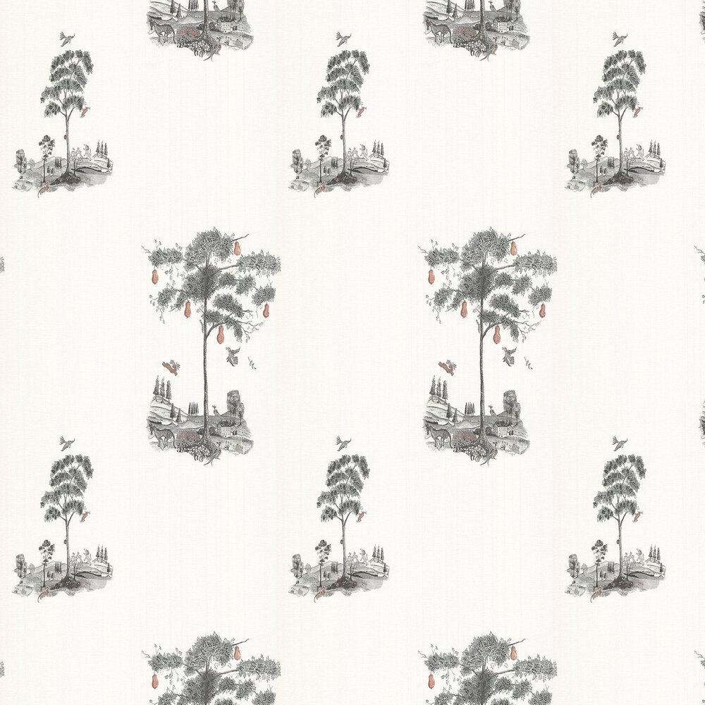 Pear Tree Wallpaper - Graphite - by Andrew Martin