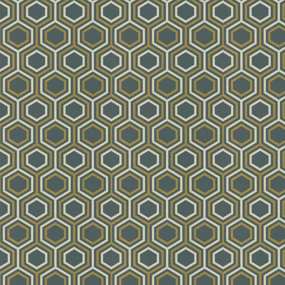 Selo Wallpaper - Ebony and Gold - by Harlequin