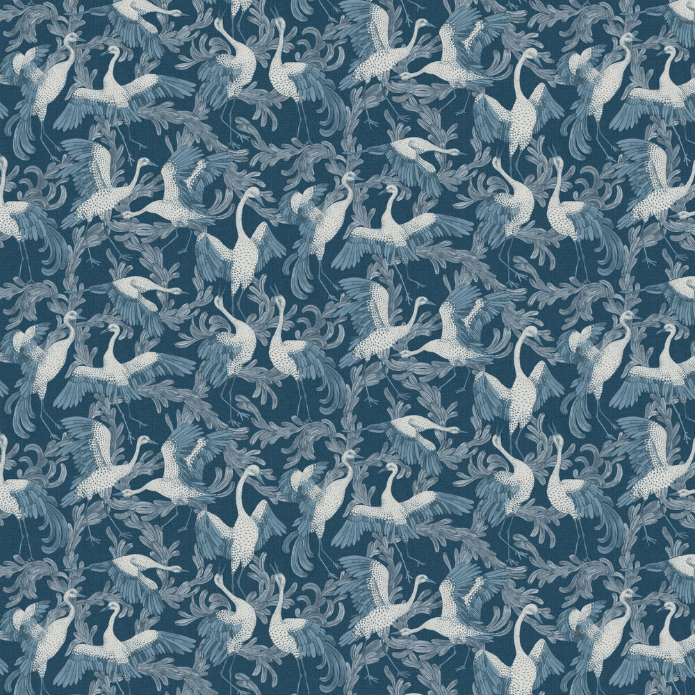 Dancing Crane Special Edition Wallpaper - Blue - by Engblad & Co