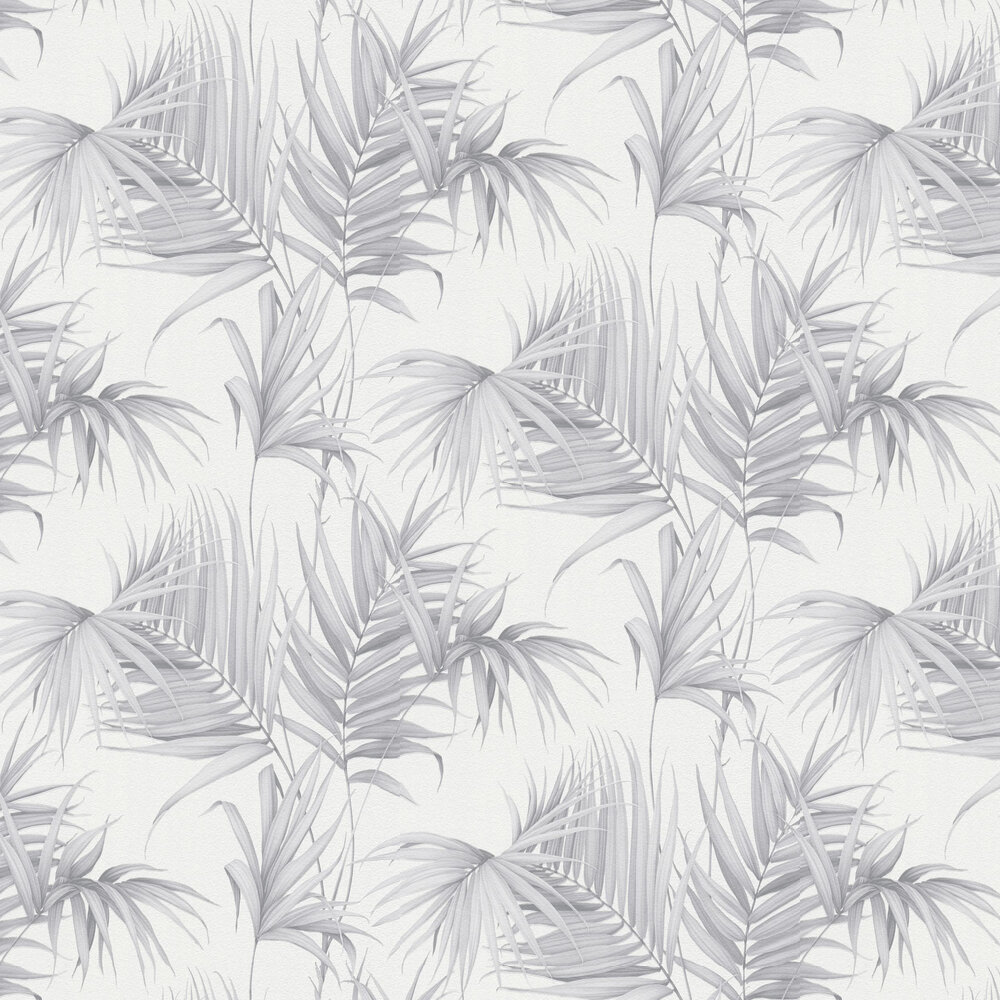 Palm Leaf Wallpaper - Grey - by Albany